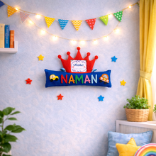 Load image into Gallery viewer, Name Bunting With Crown Photo Frame