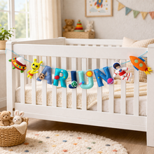 Load image into Gallery viewer, Personalized Space Theme Alphabet Name Bunting