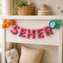 Load image into Gallery viewer, Personalized Dinosaurs Theme Alphabet Name Bunting