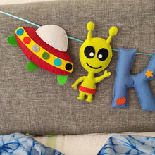 Load image into Gallery viewer, Personalized Space Theme Alphabet Name Bunting