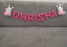 Load image into Gallery viewer, Rabbit Theme Alphabet Name Bunting