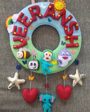Load image into Gallery viewer, Cocomelon Theme Wreath Stuffed Name