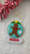 Load image into Gallery viewer, Christmas personalized cookie man Ornament