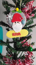 Load image into Gallery viewer, Christmas personalized Santa Ornament