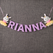 Load image into Gallery viewer, Rabbit Theme Alphabet Name Bunting