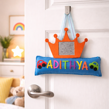 Load image into Gallery viewer, Name Bunting With Crown Photo Frame