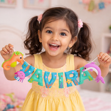 Load image into Gallery viewer, Personalized Sea creature Theme Alphabet Name Bunting