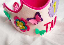Load image into Gallery viewer, Flower - Butterfly theme Birthday crown