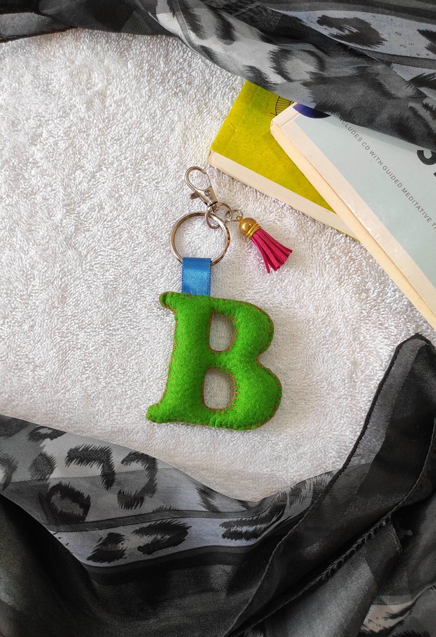 Alphabet B Bag Charm – Krisha's Crafthub