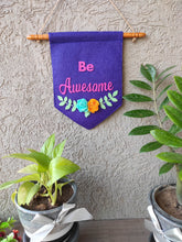Load image into Gallery viewer, Quote banner. Felt banner. Felt garland. Large felt banner. Custom felt banner. Personalized name bunting. Name bunting for nursery. Name bunting for bedroom. Felt name bunting. Children name bunting. Handmade gifts. Handmade bunting. Personalized décor. Nursery decoration. Nursery ideas. Moon wall décor. Pastel Wall décor.