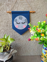 Load image into Gallery viewer, Quote banner. Felt banner. Felt garland. Large felt banner. Custom felt banner. Personalized name bunting. Name bunting for nursery. Name bunting for bedroom. Felt name bunting. Children name bunting. Handmade gifts. Handmade bunting. Personalized décor. Nursery decoration. Nursery ideas. Moon wall décor. Pastel Wall décor.
