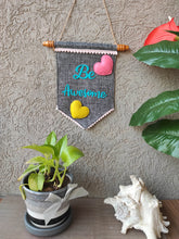 Load image into Gallery viewer, Quote banner. Felt banner. Felt garland. Large felt banner. Custom felt banner. Personalized name bunting. Name bunting for nursery. Name bunting for bedroom. Felt name bunting. Children name bunting. Handmade gifts. Handmade bunting. Personalized décor. Nursery decoration. Nursery ideas. Moon wall décor. Pastel Wall décor.