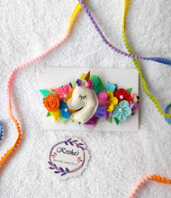 Load image into Gallery viewer, floral tiara for baby girl, flower head tiara, felt flower headband, felt flower crown , felt flower diy, felt flower boutique, Flower Tiara, Floral Tiara, Flower tiara crown, Flower Tiara online, Flower Tiara wedding, unicorn headband, unicorn hair band, unicorn kitty headband , Sparrow headband, bunny headband, bunny ear headband, bunny hair band, rabbit headband, rabbit hair band