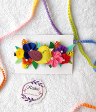 Load image into Gallery viewer, floral tiara for baby girl, flower head tiara, felt flower headband, felt flower crown , felt flower diy, felt flower boutique, Flower Tiara, Floral Tiara, Flower tiara crown, Flower Tiara online, Flower Tiara wedding, unicorn headband, unicorn hair band, unicorn kitty headband , Sparrow headband, bunny headband, bunny ear headband, bunny hair band, rabbit headband, rabbit hair band