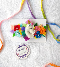 Load image into Gallery viewer, floral tiara for baby girl, flower head tiara, felt flower headband, felt flower crown , felt flower diy, felt flower boutique, Flower Tiara, Floral Tiara, Flower tiara crown, Flower Tiara online, Flower Tiara wedding, unicorn headband, unicorn hair band, unicorn kitty headband , Sparrow headband, bunny headband, bunny ear headband, bunny hair band, rabbit headband, rabbit hair band