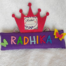 Load image into Gallery viewer, Name Bunting With Crown Photo Frame