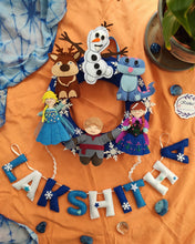 Load image into Gallery viewer, Frozen Theme Name Wreath