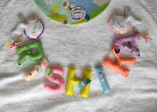 Load image into Gallery viewer, Personalized Unicorn Theme Alphabet Name Bunting