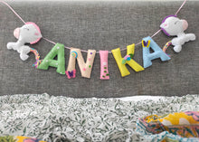 Load image into Gallery viewer, Personalized Unicorn Theme Alphabet Name Bunting