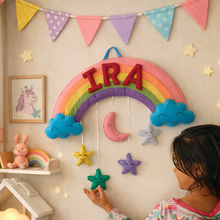Load image into Gallery viewer, Rainbow Name Bunting
