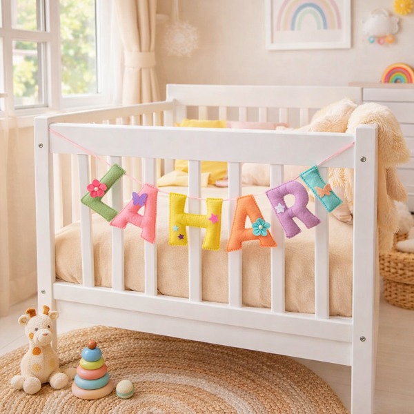 Flower & Butterfly theme Baby Coat/ Name banner