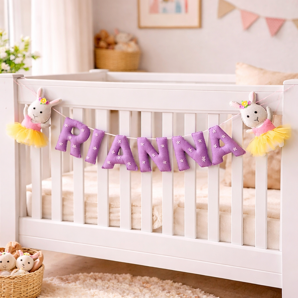 Rabbit Theme Alphabet Name Bunting