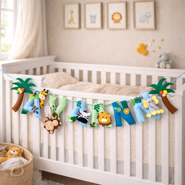 Jungle theme Alphabet Name Bunting