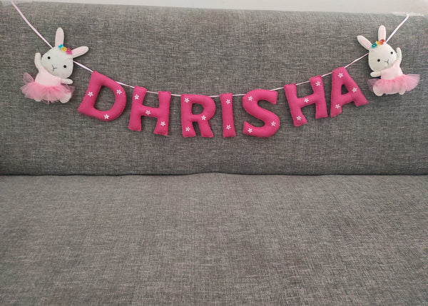 Rabbit Theme Alphabet Name Bunting