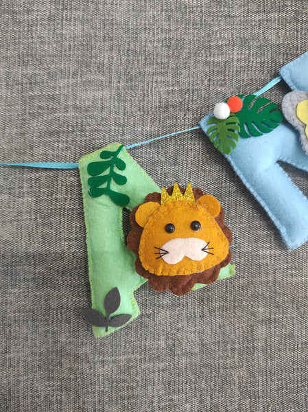 Jungle theme Alphabet Name Bunting