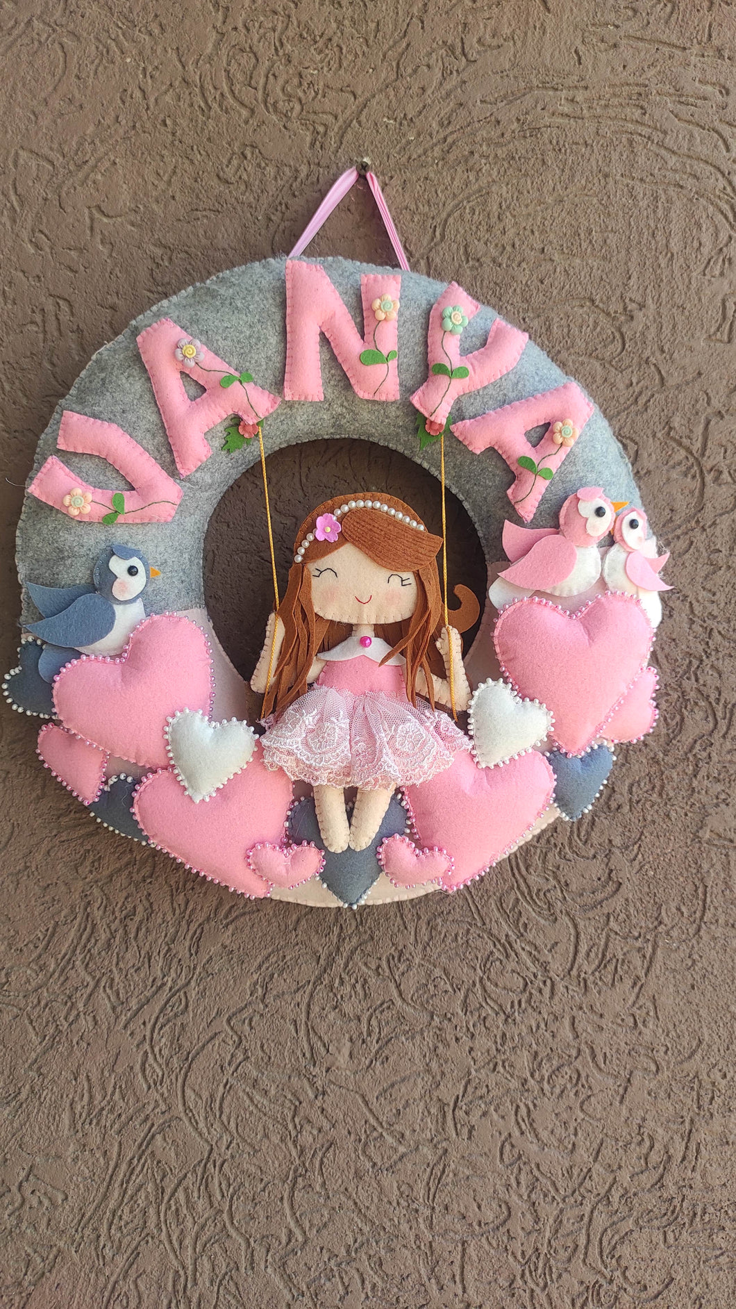 Girl and hearts Theme Wreath