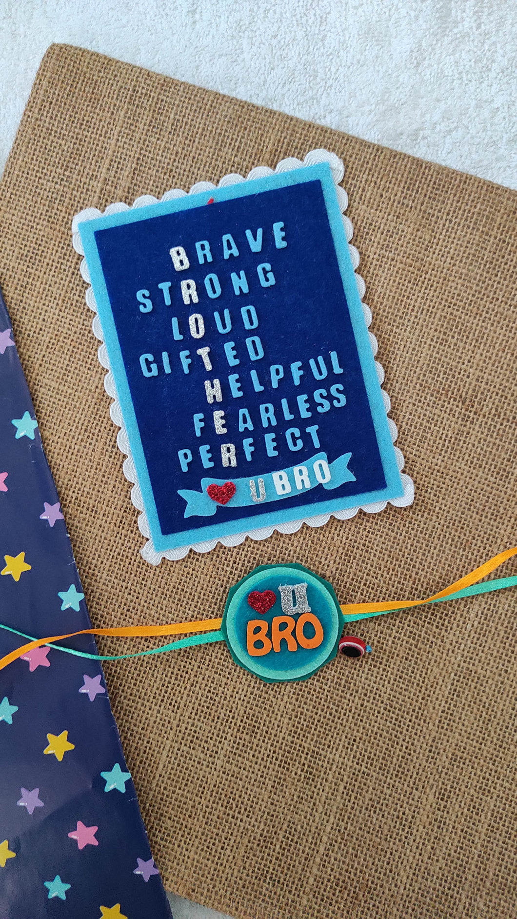 Brother magnet and love u Bro  Rakhi - Rakhi gift hamper