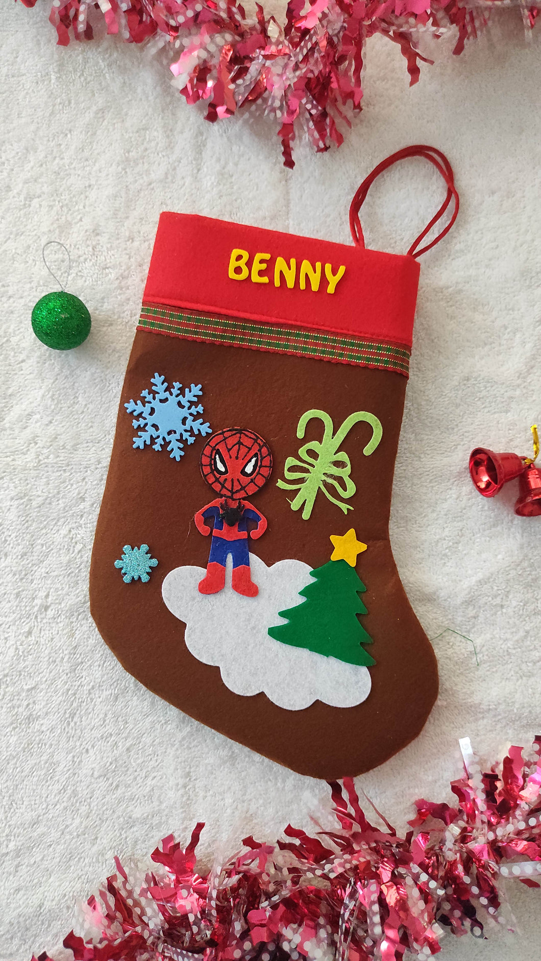 Personalized spiderman Stocking