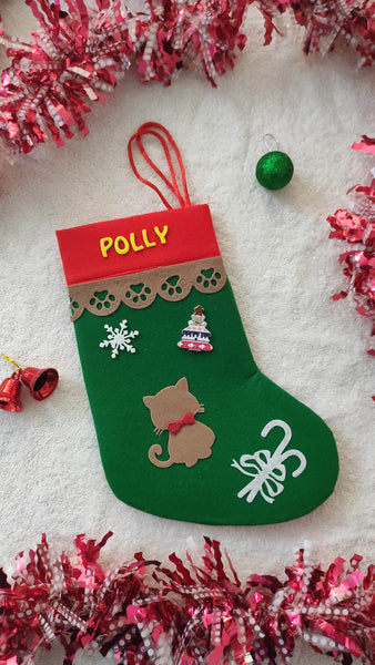Personalized Stocking for pet cat