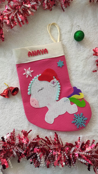 Personalized Unicorn Stocking
