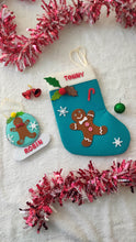 Load image into Gallery viewer, Personalized Cookie man stocking and ornament Combo
