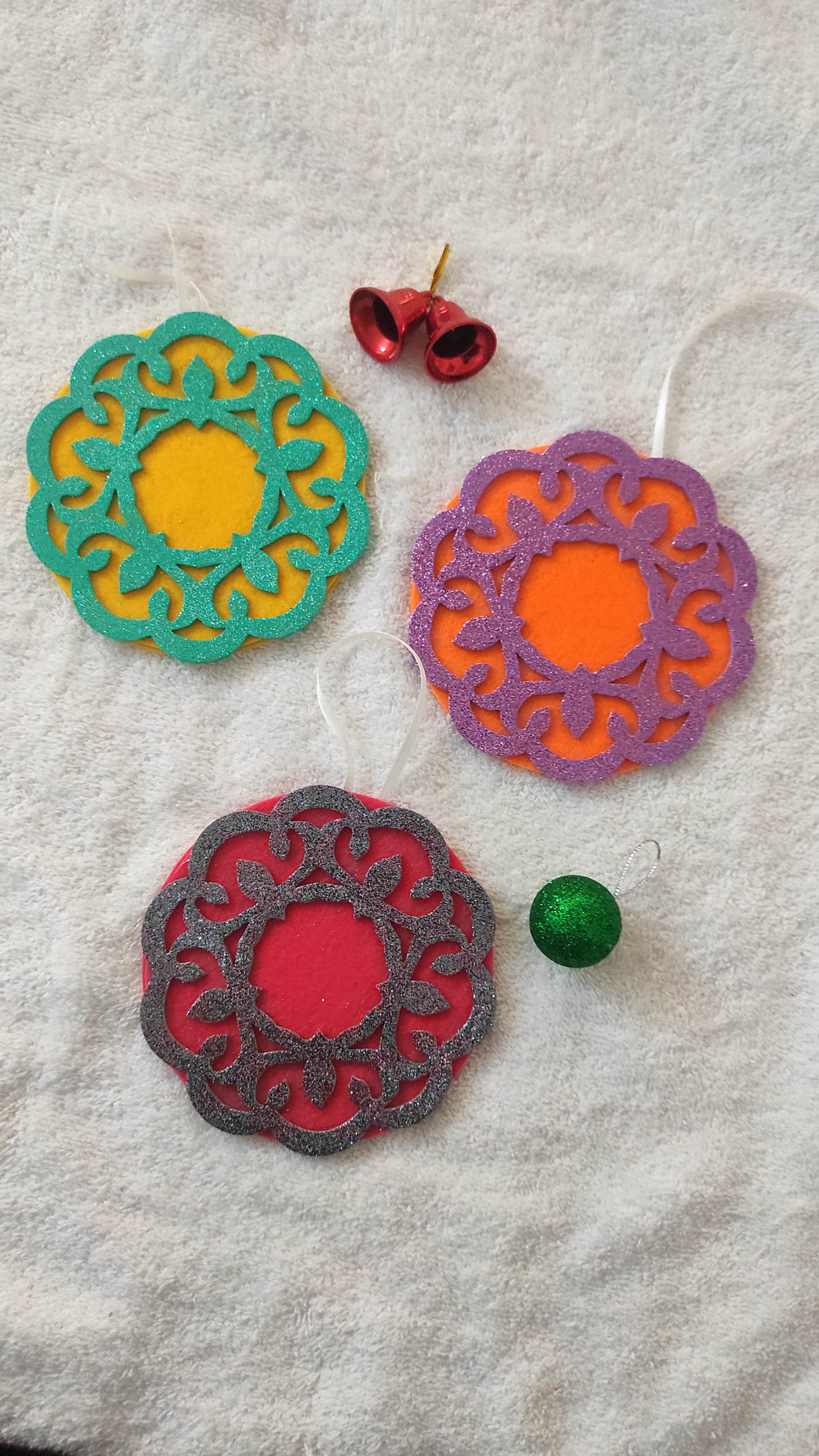 Christmas Handmade glitter  Ornament