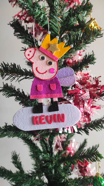Christmas personalized Peppa pig Ornament