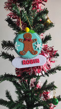 Load image into Gallery viewer, Christmas personalized cookie man Ornament
