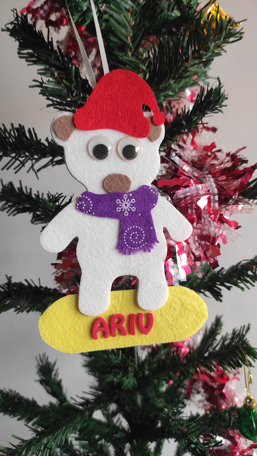 Christmas personalized Bear Ornament