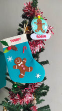 Load image into Gallery viewer, Personalized Cookie man stocking and ornament Combo
