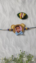 Load image into Gallery viewer, Teddy bear Photo magnetic Rakhi
