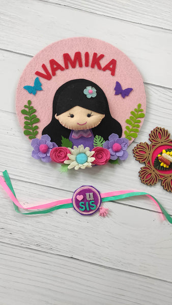 Girl bloom Hoop and Rakhi - Rakhi gift hamper