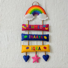 Load image into Gallery viewer, Rainbow DOB Name Bunting
