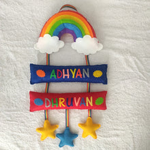 Load image into Gallery viewer, Rainbow DOB Name Bunting
