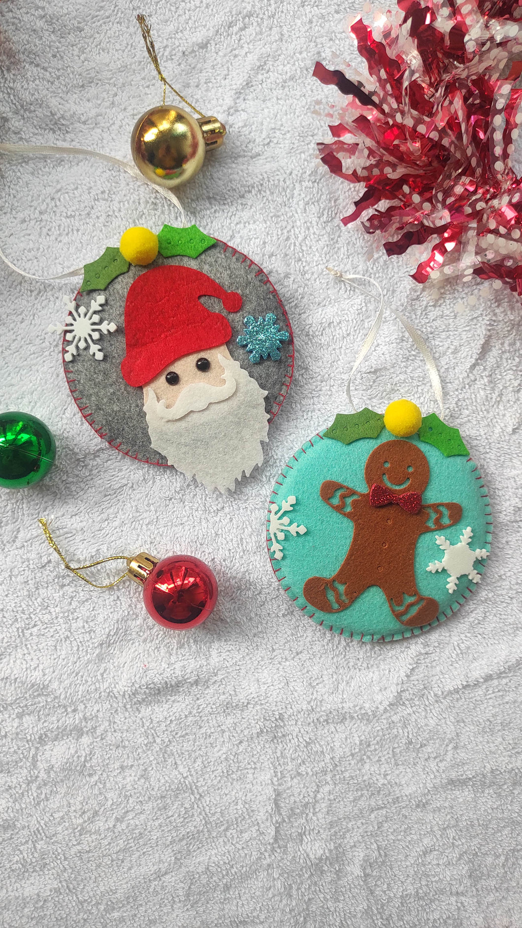 Christmas Ornaments combo - Santa and Cookieman