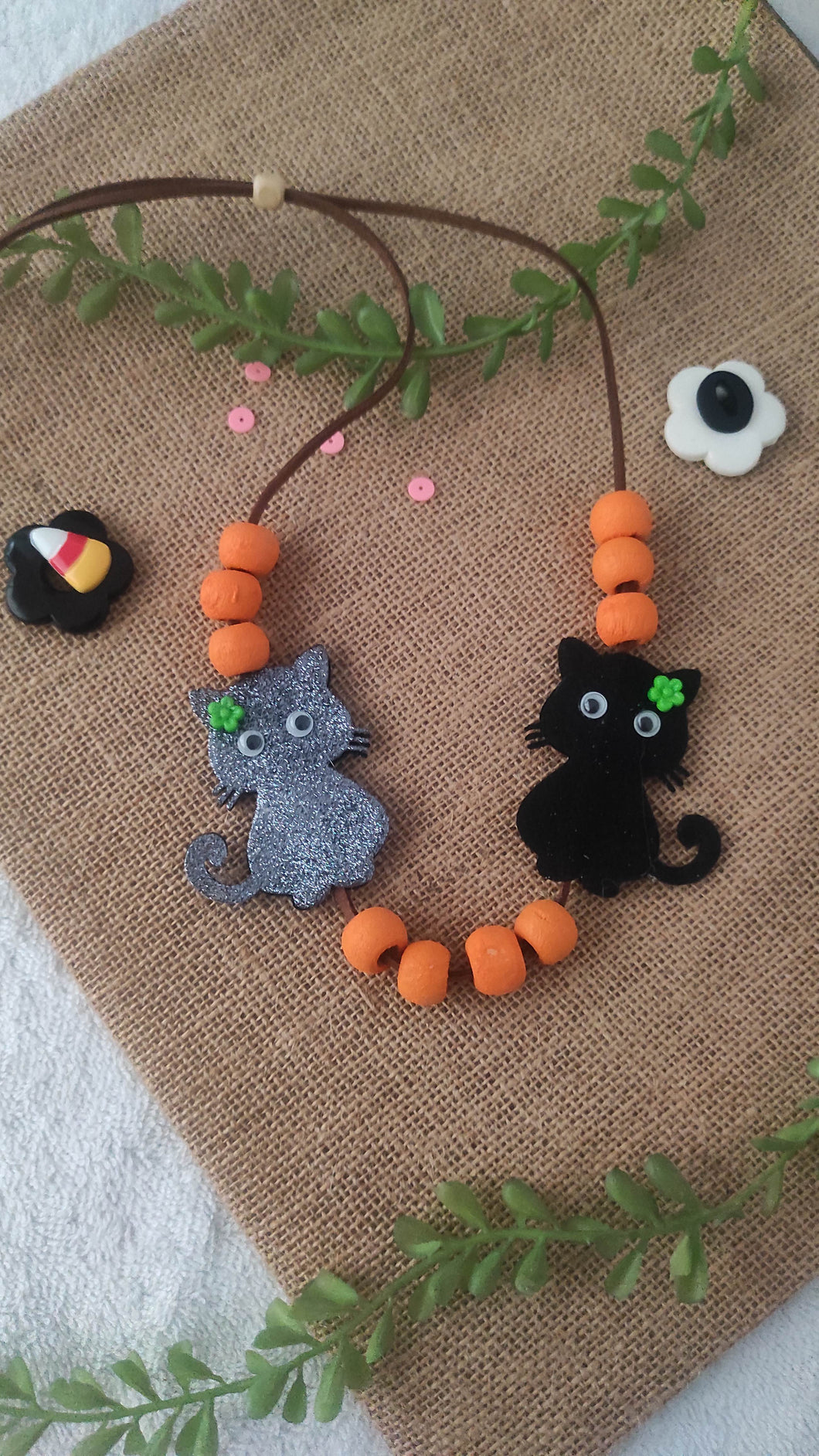Spooky Cat Necklace  - Multicolor