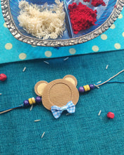 Load image into Gallery viewer, Teddy bear Photo magnetic Rakhi
