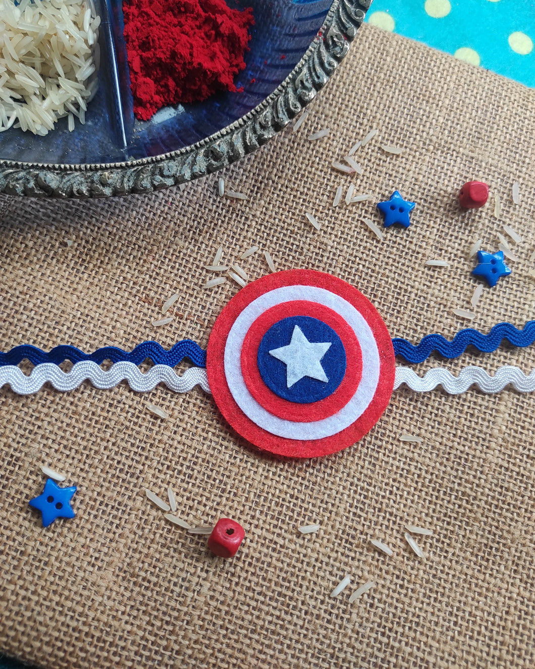 Captain America symbol Rakhi