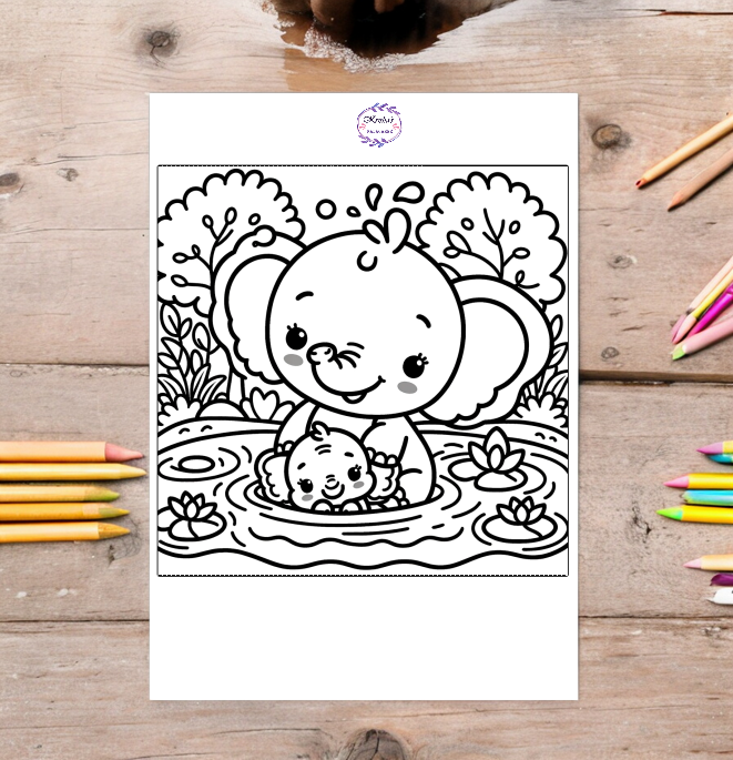 Elephant printable