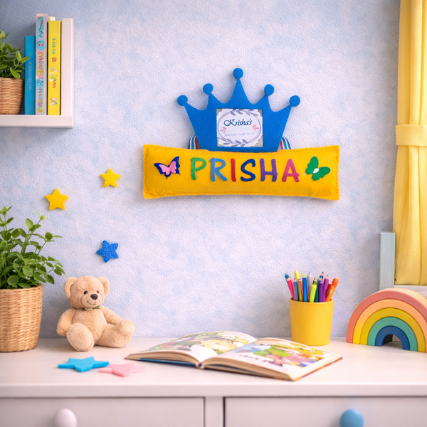Name Bunting With Crown Photo Frame